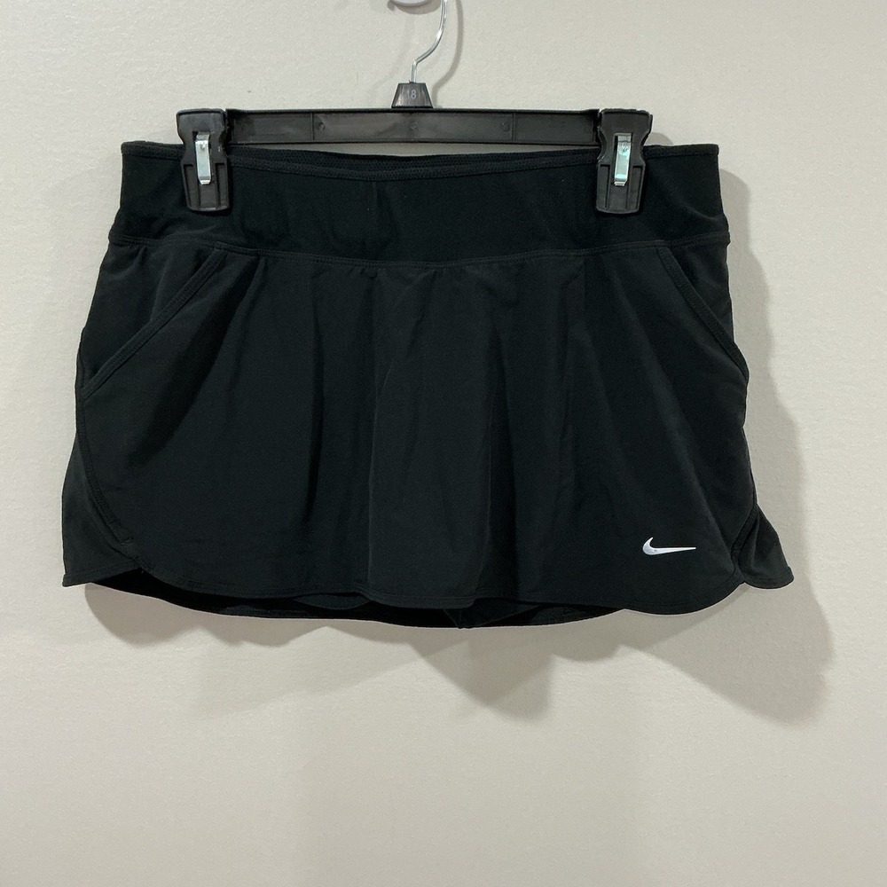 Nike Dri-FIT Women's Black Athletic Skort Pull-On‎ Elastic Waist Tennis Size M